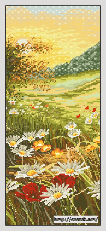 Download embroidery patterns by cross-stitch  - Evening sun view, author 