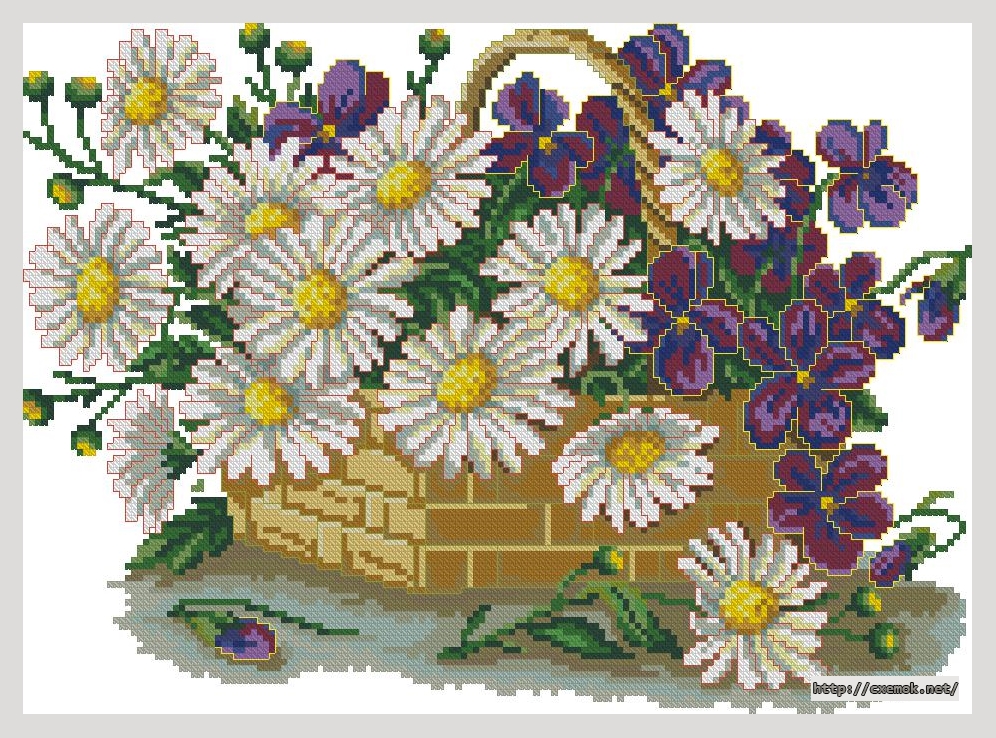 Download embroidery patterns by cross-stitch  - Цветы для мамы, author 