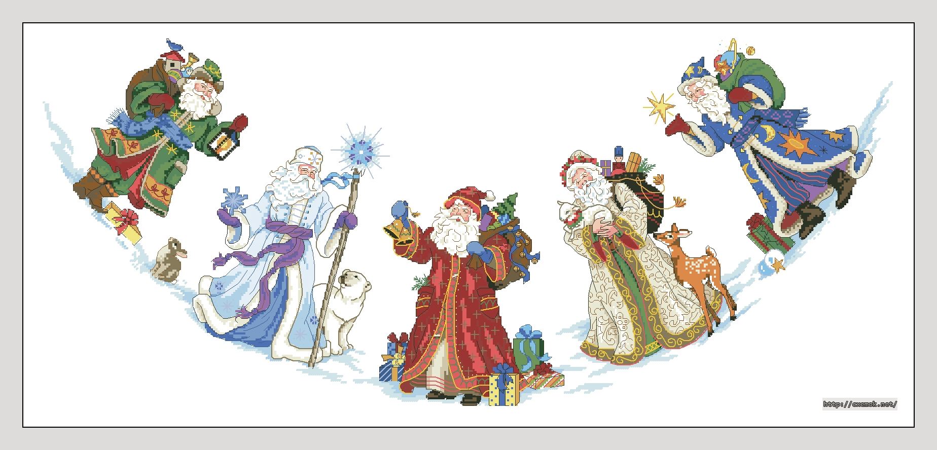 Download embroidery patterns by cross-stitch  - St''nicholas tree skirt, author 