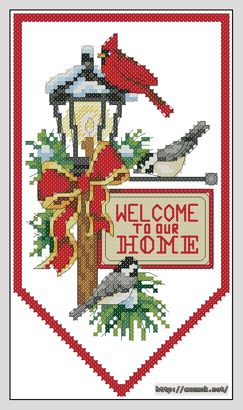 Download embroidery patterns by cross-stitch  - Welcome to our home, author 