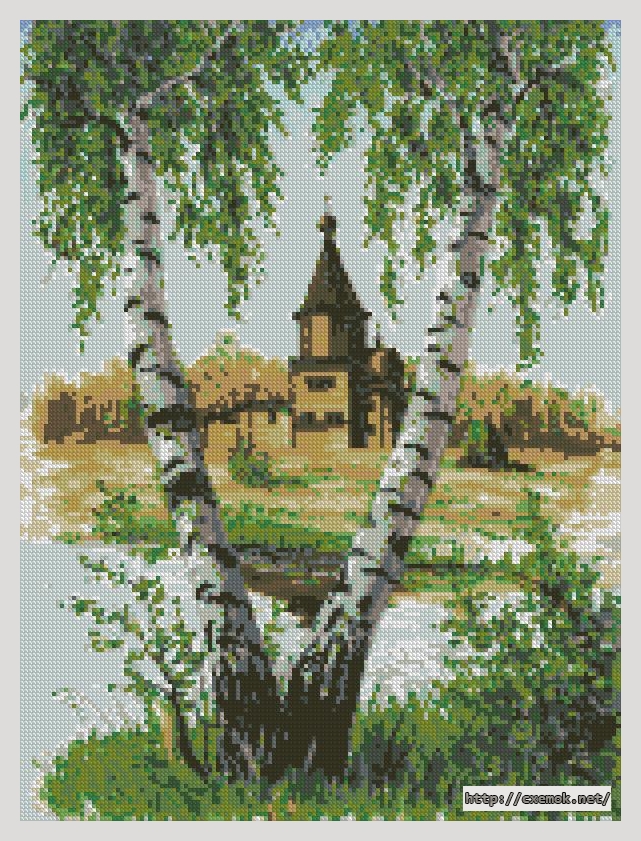 Download embroidery patterns by cross-stitch  - Церковь св.клементия в кижах, author 