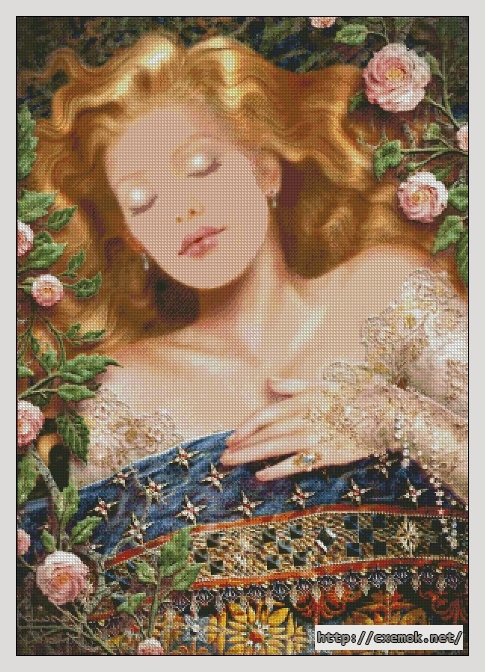 Download embroidery patterns by cross-stitch  - Sleeping beauty, author 