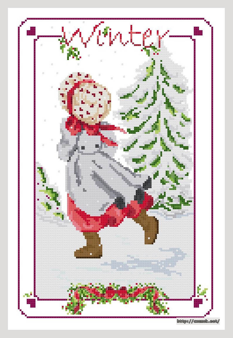 Download embroidery patterns by cross-stitch  - Country winter, author 