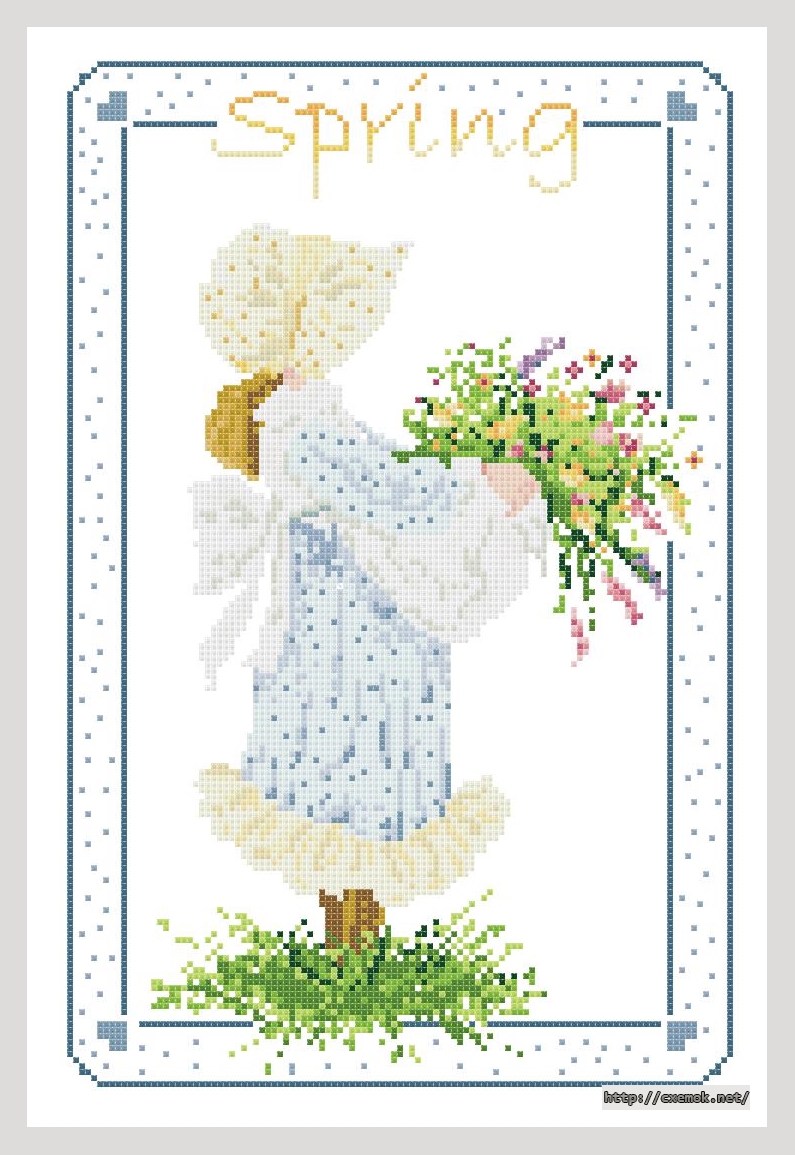 Download embroidery patterns by cross-stitch  - Country spring, author 