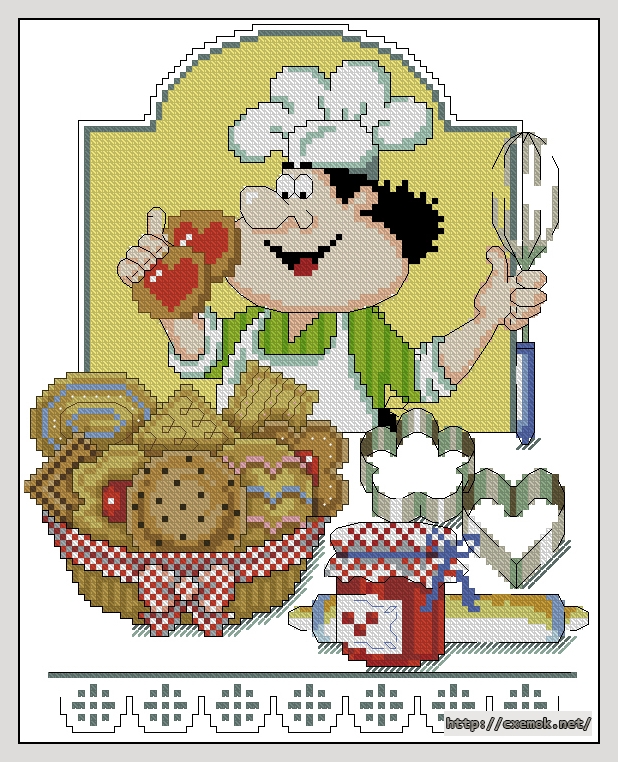 Download embroidery patterns by cross-stitch  - Печенье, author 