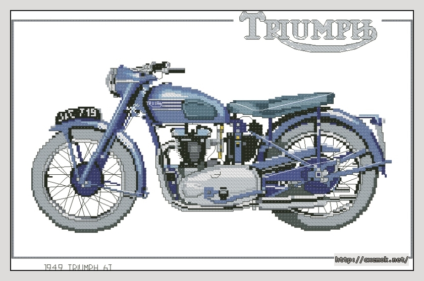 Download embroidery patterns by cross-stitch  - Ctr 194-1949 triumph 6t, author 