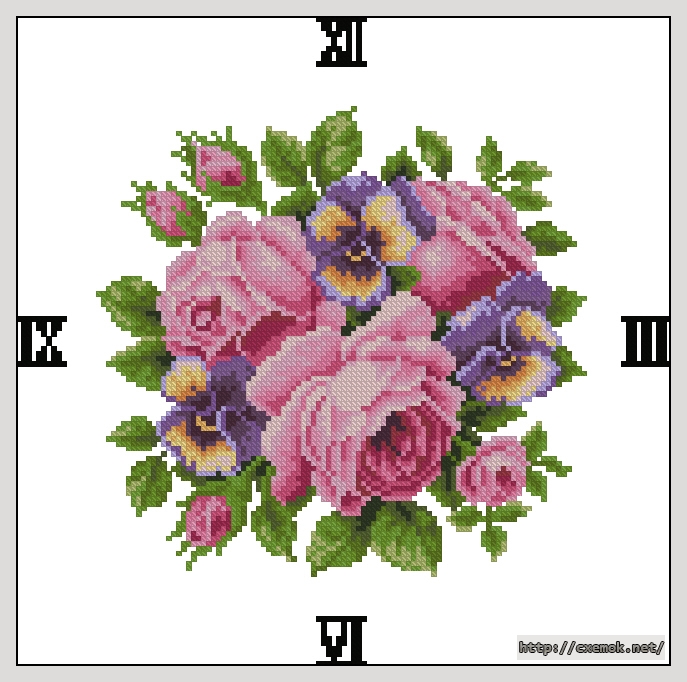 Download embroidery patterns by cross-stitch  - Wedding rose-pink, author 