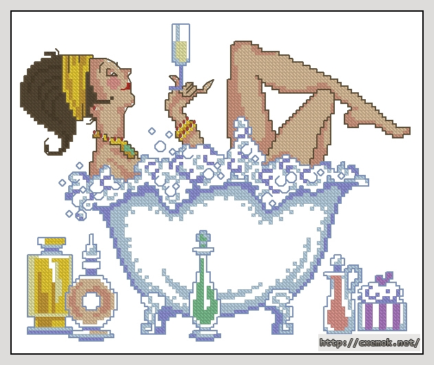 Download embroidery patterns by cross-stitch  - Ludmila lounges