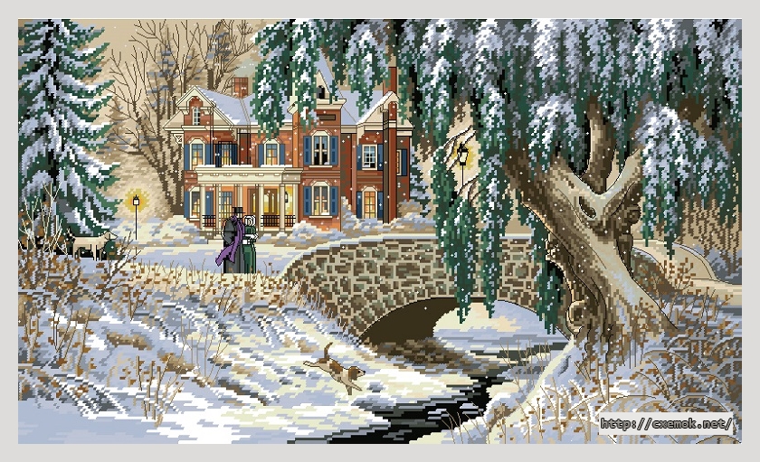 Download embroidery patterns by cross-stitch  - Winter lace, author 