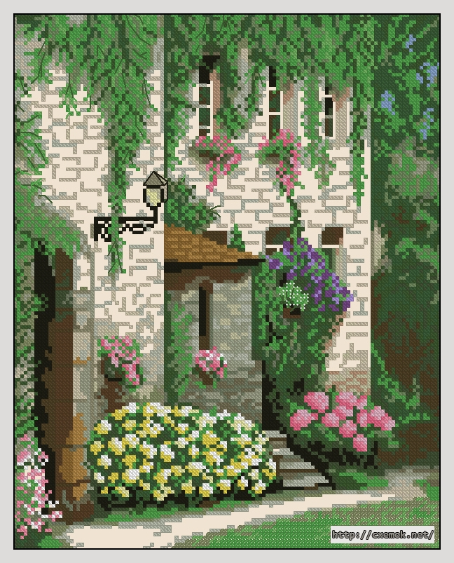 Download embroidery patterns by cross-stitch  - Изумрудное кружево, author 