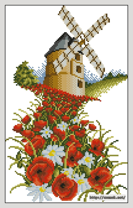 Download embroidery patterns by cross-stitch  - Moulin, author 