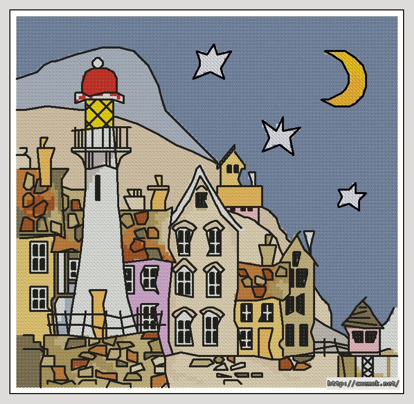 Download embroidery patterns by cross-stitch  - Lighthouse, author 