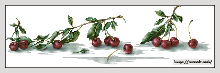 Скачать схемы вышивки нитками / крестом  - Cherries, автор 