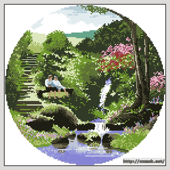 Download embroidery patterns by cross-stitch  - Two''s company, author 