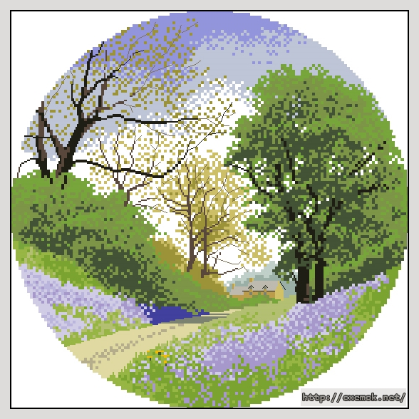 Download embroidery patterns by cross-stitch  - Bluebell lane, author 
