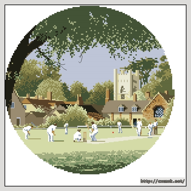 Download embroidery patterns by cross-stitch  - Sunday cricket, author 