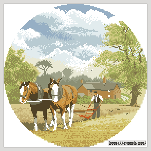 Download embroidery patterns by cross-stitch  - Teamwork, author 