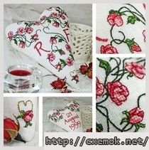 Download embroidery patterns by cross-stitch  - Sweet roses heart sampler, author 
