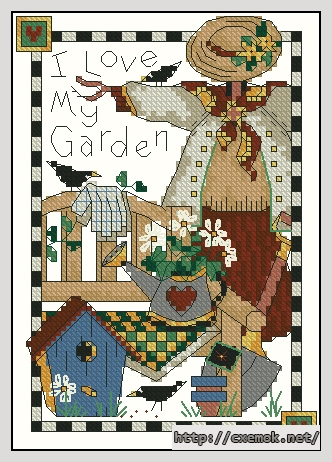 Download embroidery patterns by cross-stitch  - Love my garden, author 